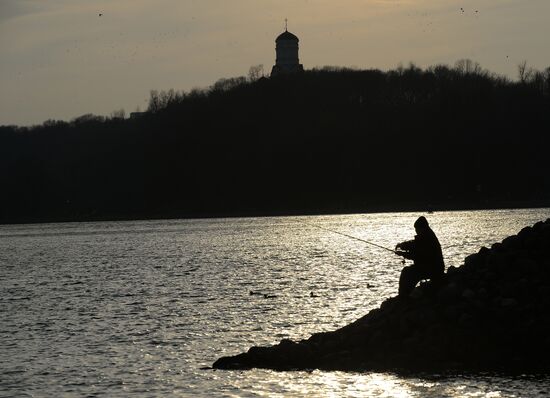 Warm weather in Moscow