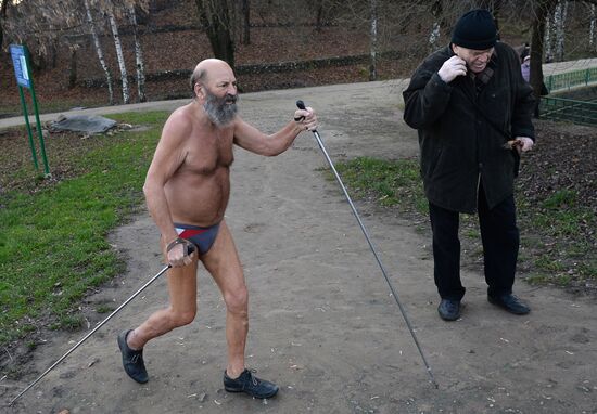 Warm weather in Moscow