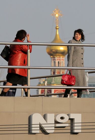 Warm weather in Moscow