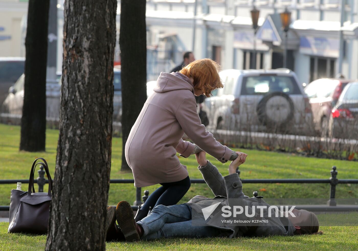 Warm weather in Moscow