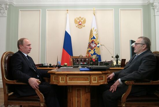 Vladimir Putin meets with Vladimir Zhirinovsky