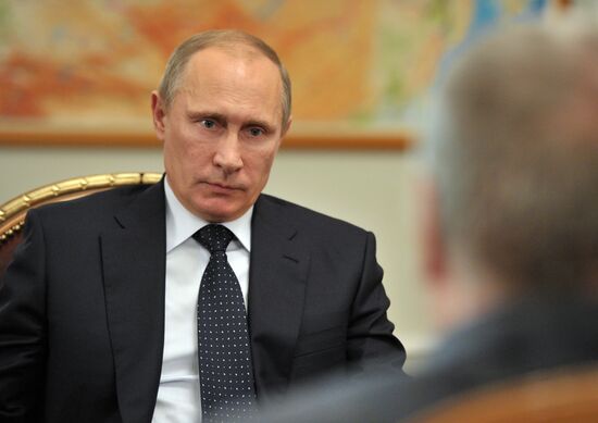 Vladimir Putin meets with Vladimir Zhirinovsky