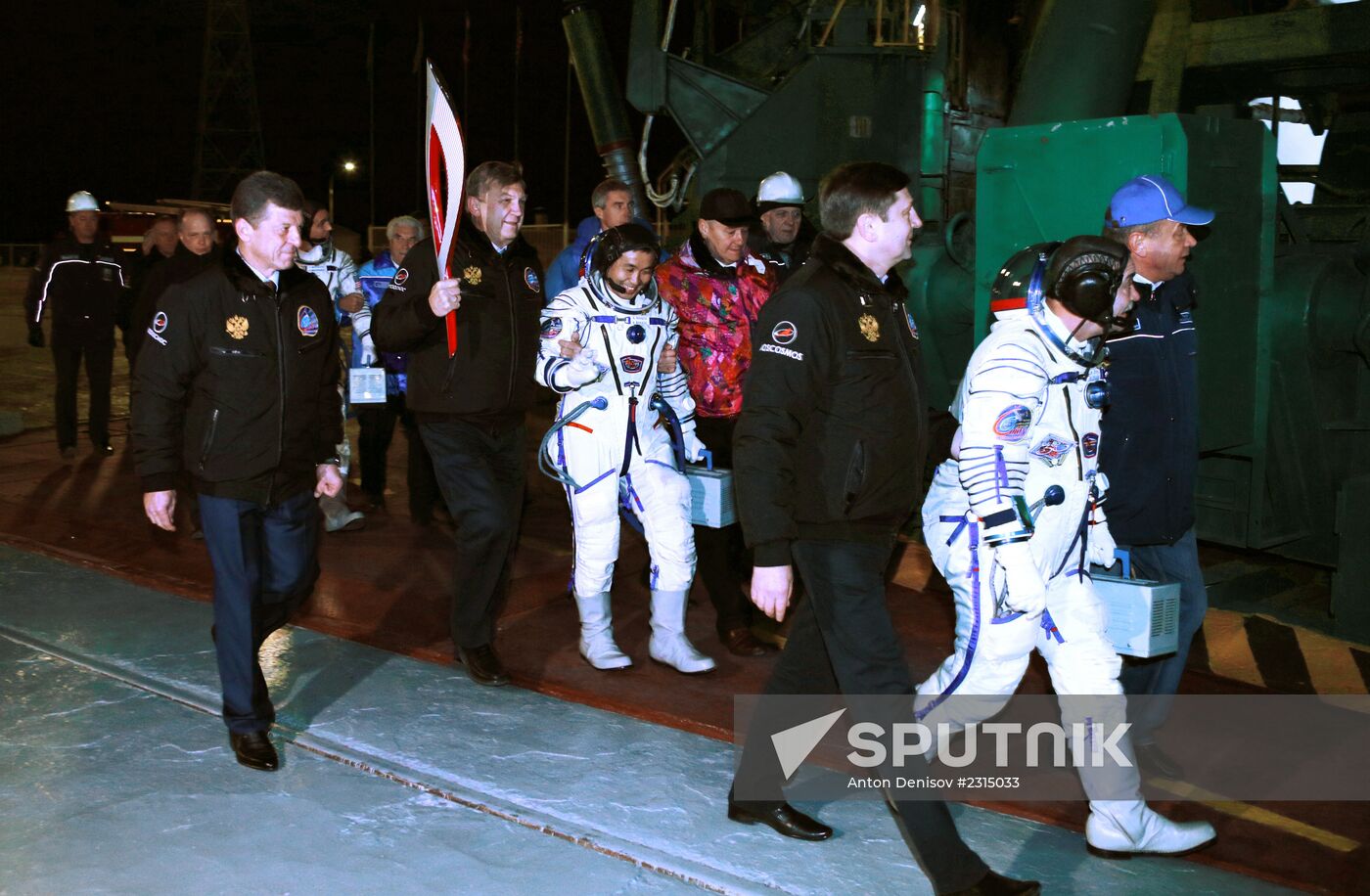 Launch of Soyuz-FG rocket with manned spacecraft Soyuz TMA-11M