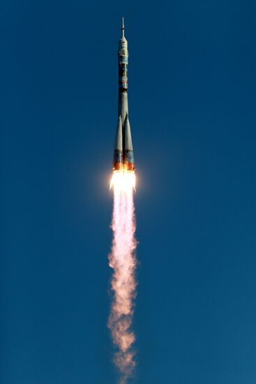 Launch of Soyuz-FG rocket with manned spacecraft Soyuz TMA-11M