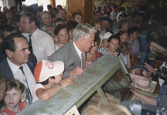 Boris Yeltsin in Omsk