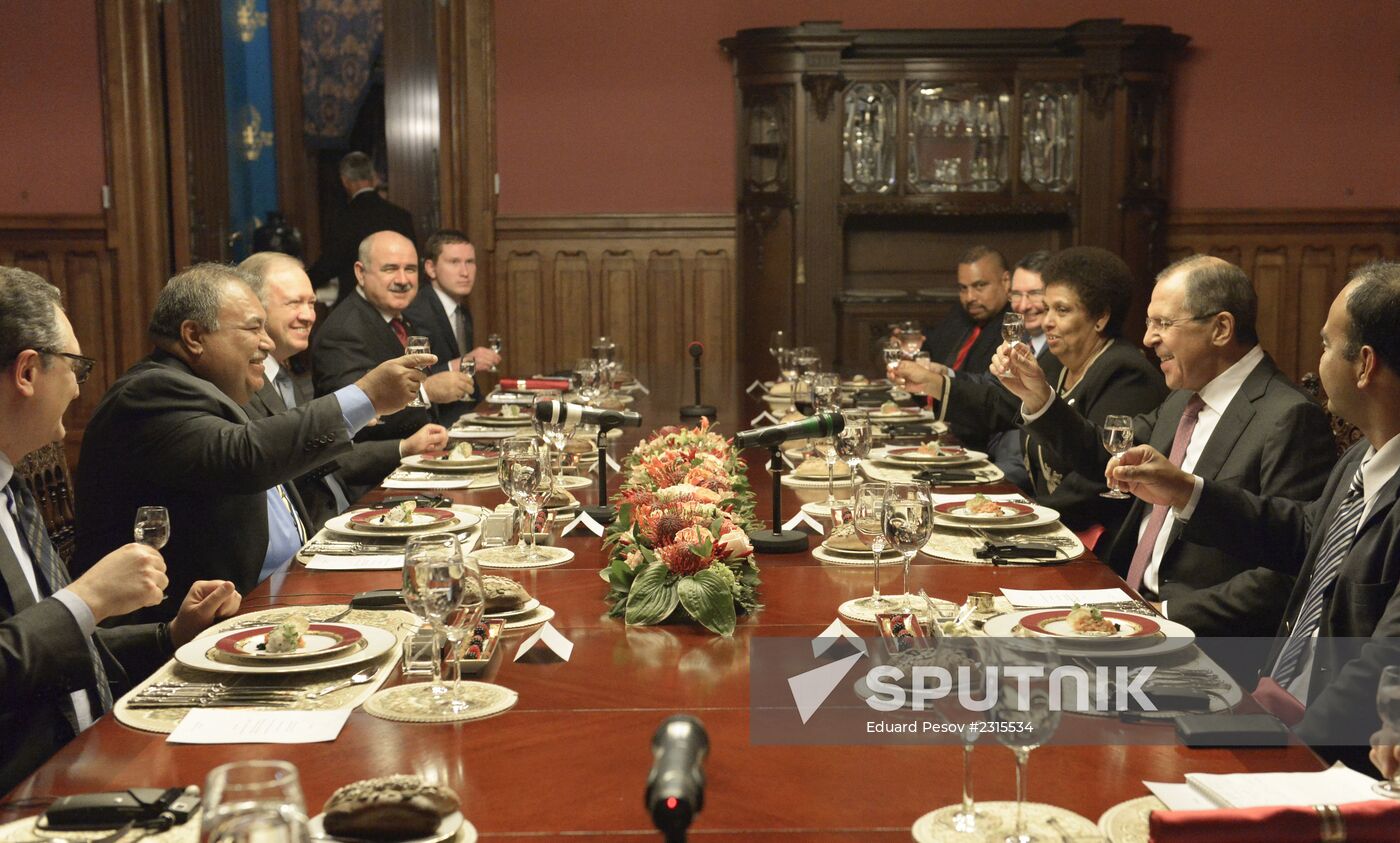 Russian Foreign Minister Sergei Lavrov meets with President of Republic of Nauru Baron Waqa