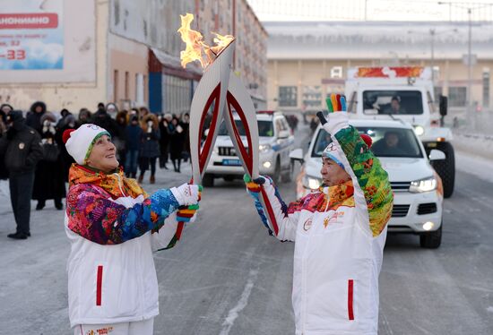 Olympic Torch Relay. Norilsk