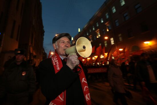 Communist rally in St. Petersburg