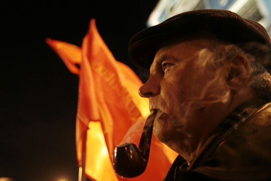 Communist rally in St. Petersburg