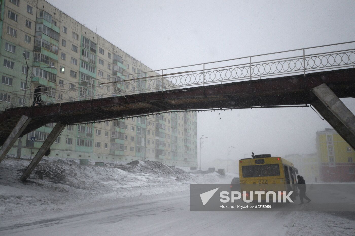 Snowstorm in Norilsk