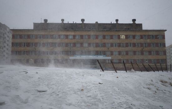 Snowstorm in Norilsk