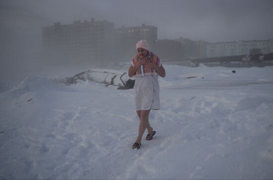 Umka ice swimming club in Norilsk