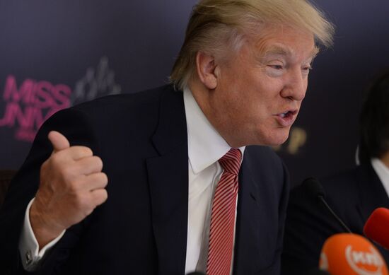 News conference with Donald Trump on 2013 Miss Universe Competition