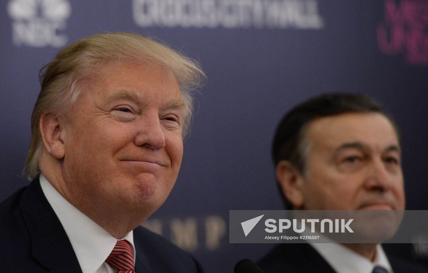 News conference with Donald Trump on 2013 Miss Universe Competition