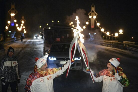 Olympic torch relay. Yakutsk