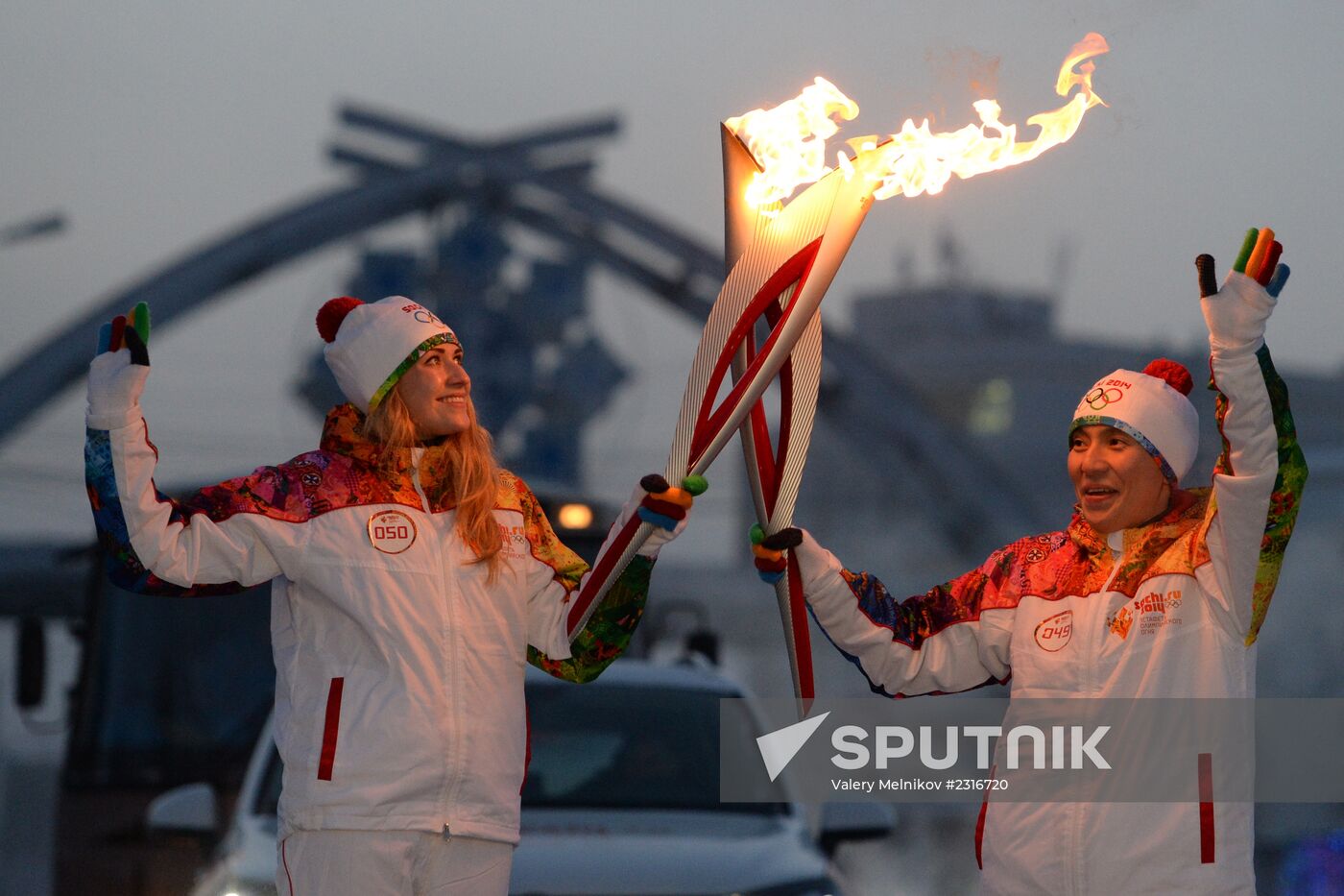 Olympic torch relay. Yakutsk