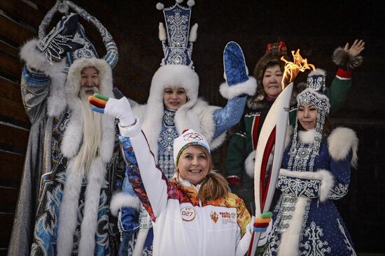 Olympic torch relay. Yakutsk