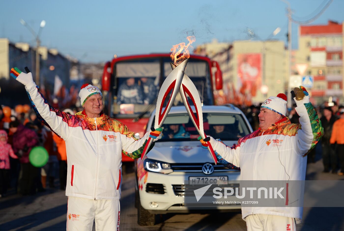 Olympic torch relay. Magadan