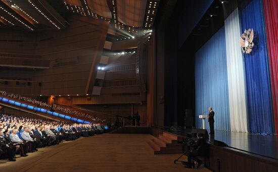 Vladimir Putin attends gala performance at State Kremlin Palace