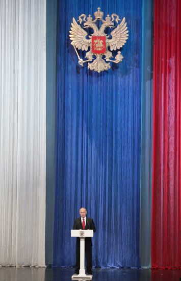 Vladimir Putin attends gala performance at State Kremlin Palace