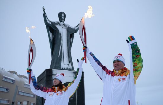 Olympic torch relay. Anadyr