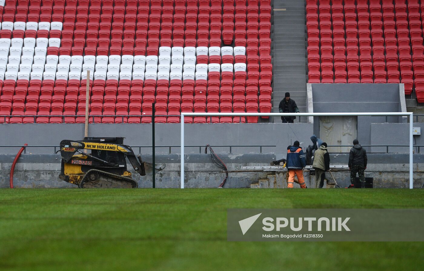Artificial turf installed in Kazan Arena Stadium