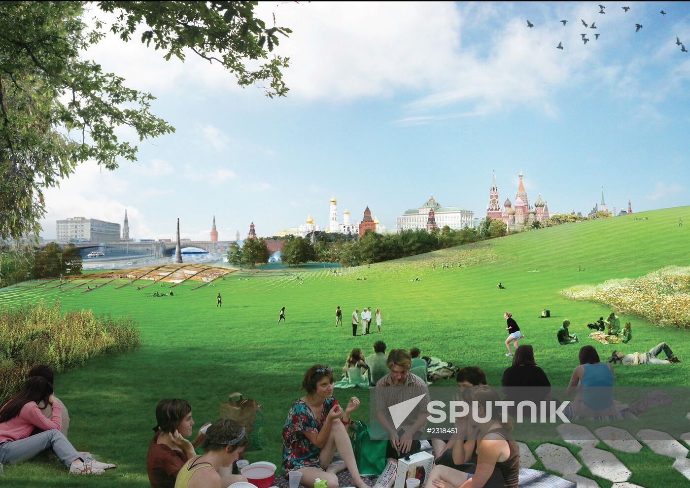 Winning project in competition to develop Zaryadye park