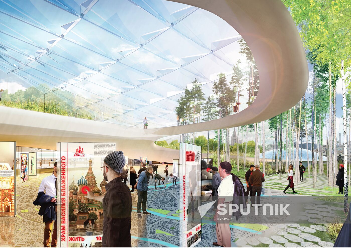 Winning project in competition to develop Zaryadye park