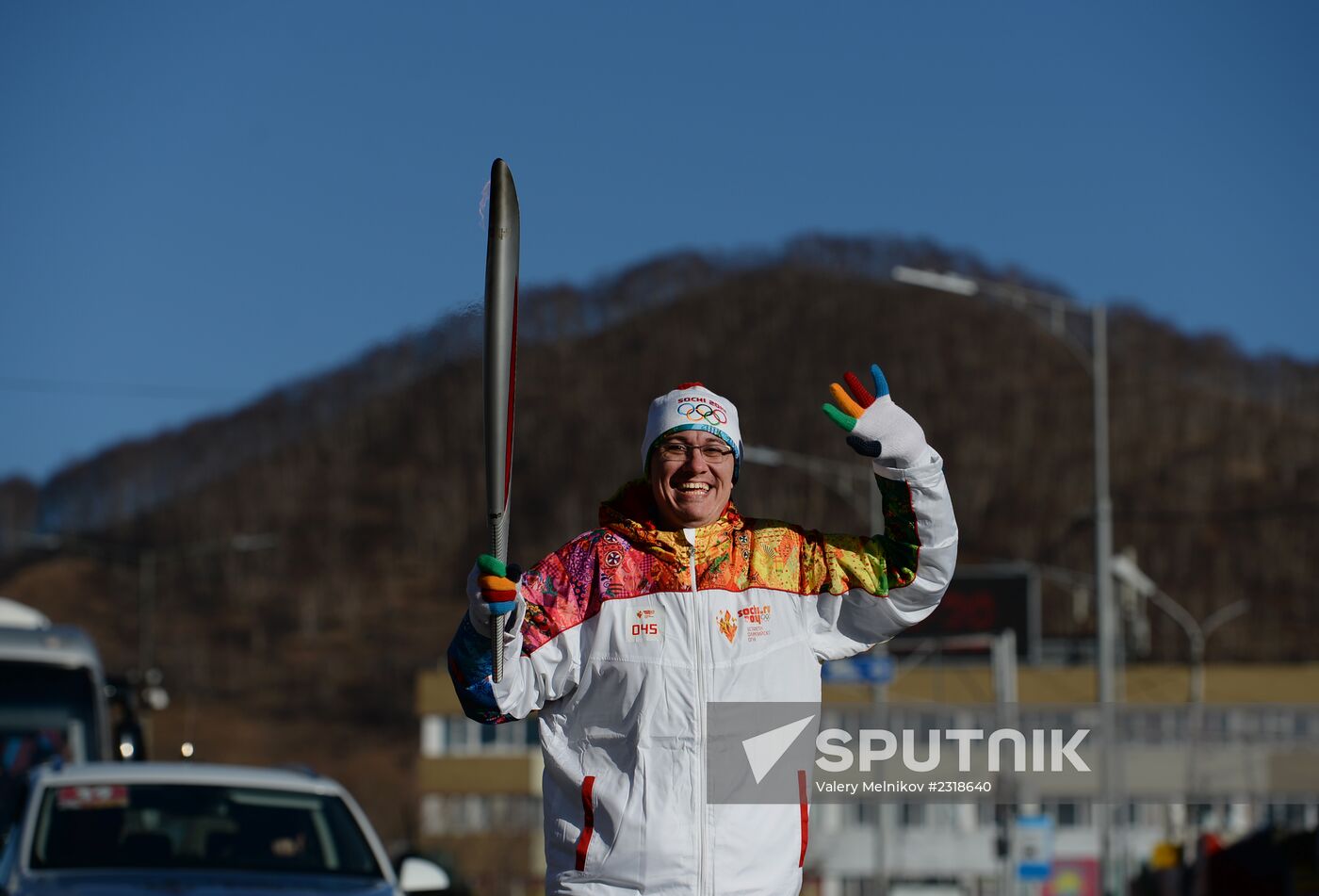 Olympic Torch Relay. Petropavlovsk-Kamchatsky