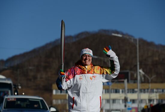 Olympic Torch Relay. Petropavlovsk-Kamchatsky