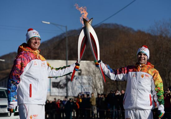 Olympic Torch Relay. Petropavlovsk-Kamchatsky