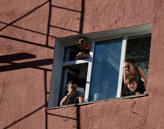 Olympic Torch Relay. Petropavlovsk-Kamchatsky