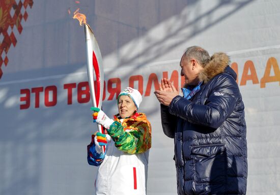 Olympic Torch Relay. Petropavlovsk-Kamchatsky