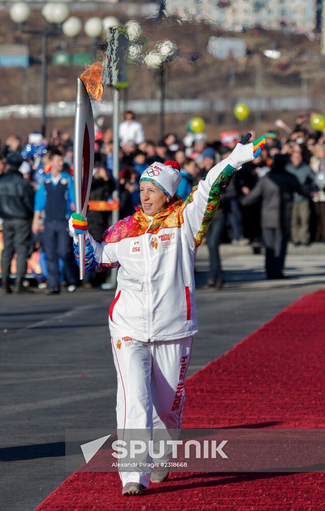 Olympic Torch Relay. Petropavlovsk-Kamchatsky