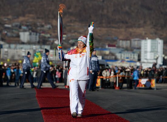 Olympic Torch Relay. Petropavlovsk-Kamchatsky