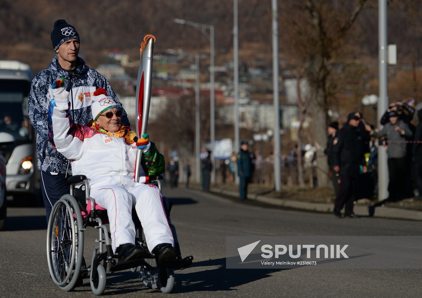 Olympic Torch Relay. Petropavlovsk-Kamchatsky