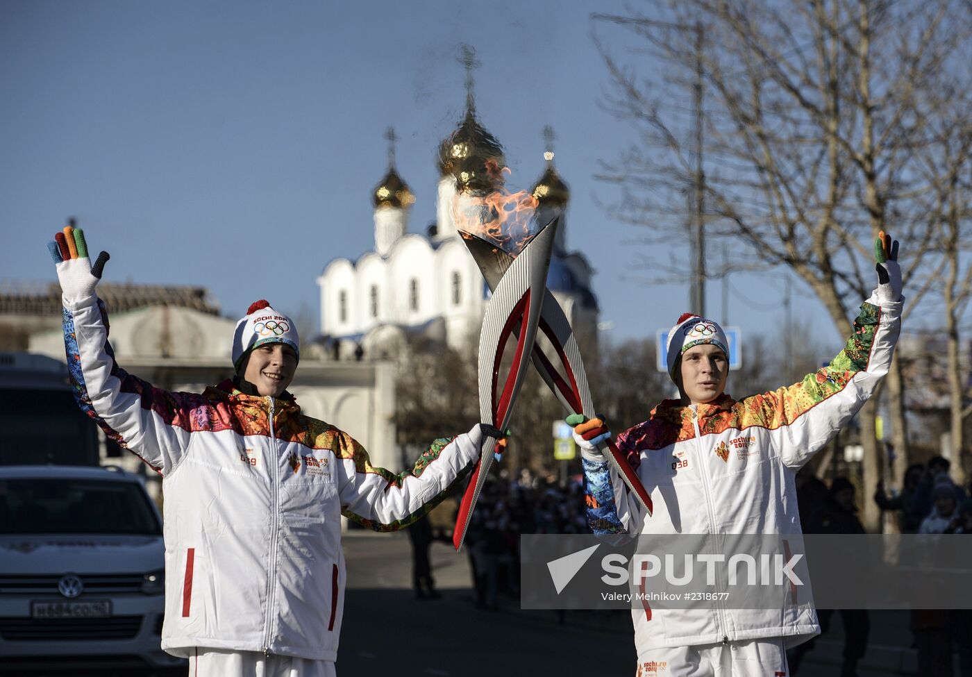 Olympic Torch Relay. Petropavlovsk-Kamchatsky