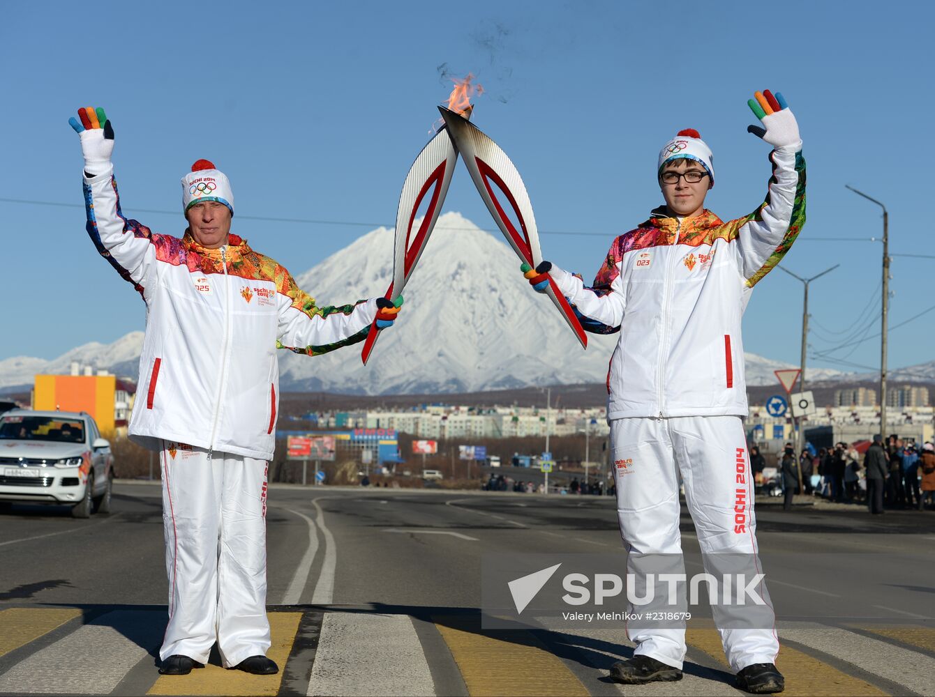 Olympic Torch Relay. Petropavlovsk-Kamchatsky