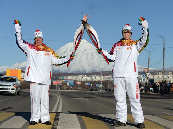 Olympic Torch Relay. Petropavlovsk-Kamchatsky