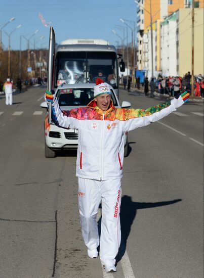 Olympic Torch Relay. Petropavlovsk-Kamchatsky