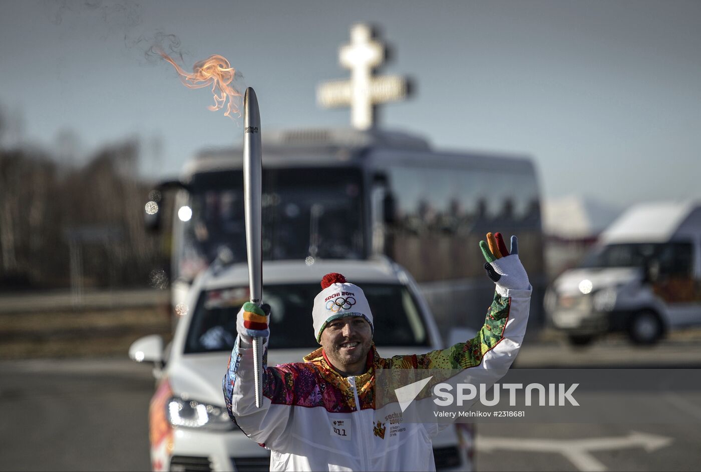 Olympic Torch Relay. Petropavlovsk-Kamchatsky