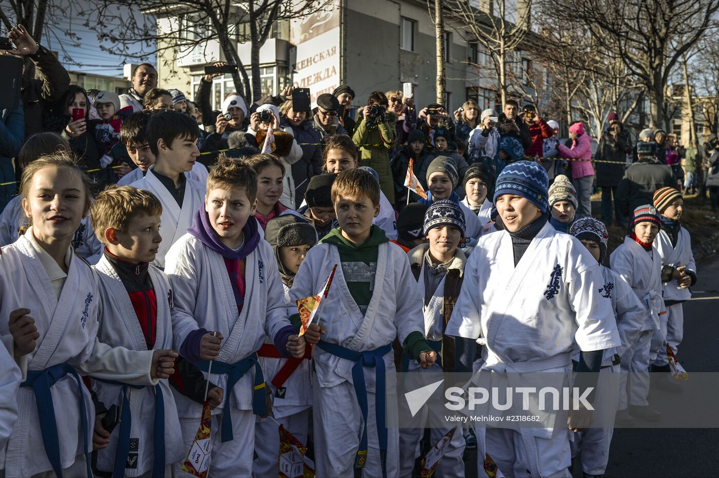 Olympic Torch Relay. Petropavlovsk-Kamchatsky