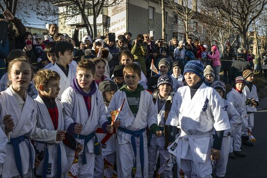 Olympic Torch Relay. Petropavlovsk-Kamchatsky