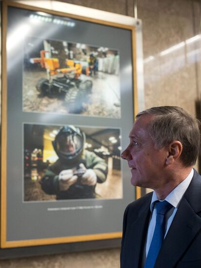 Opening of exhibition dedicated to Moscow Police on Vystavochnaya metro station