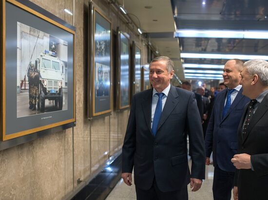 Opening of exhibition dedicated to Moscow Police on Vystavochnaya metro station