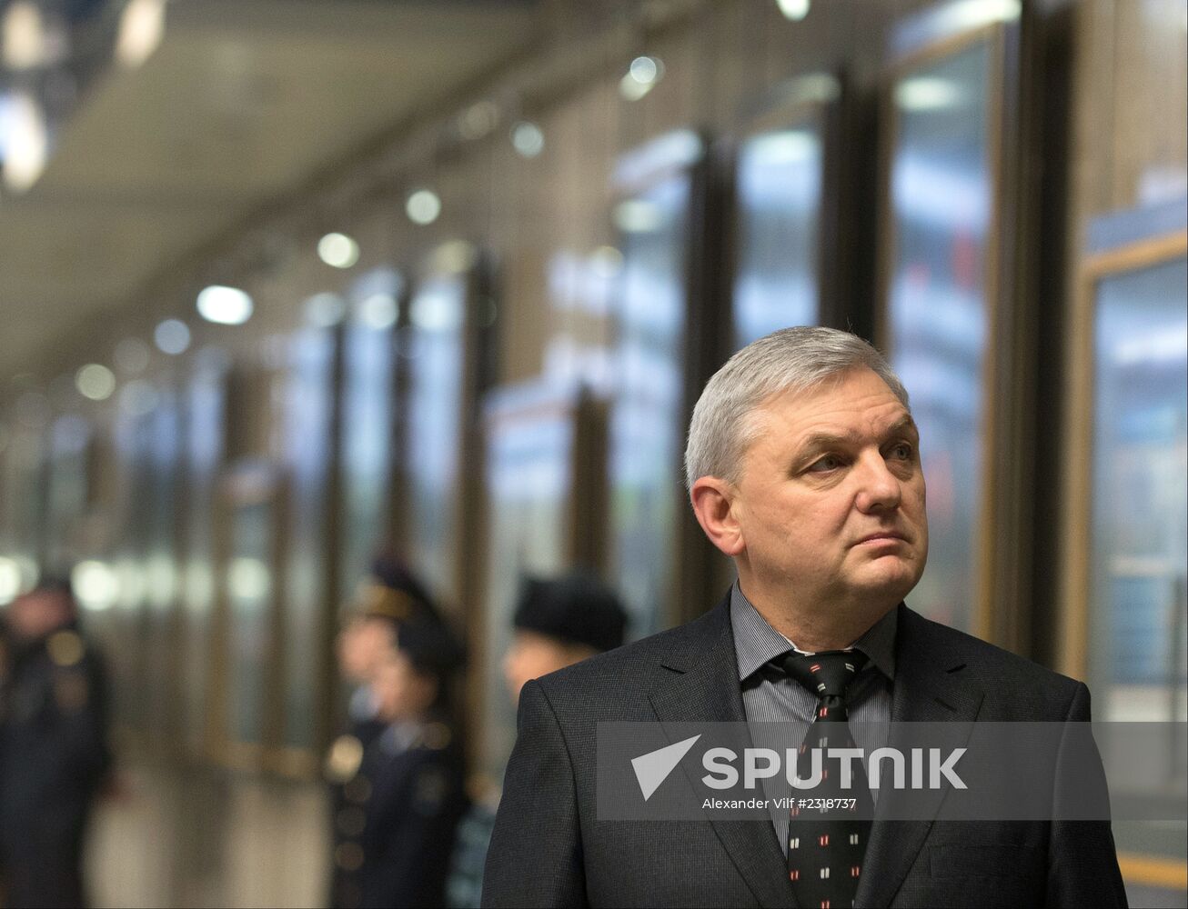 Opening of exhibition dedicated to Moscow Police on Vystavochnaya metro station