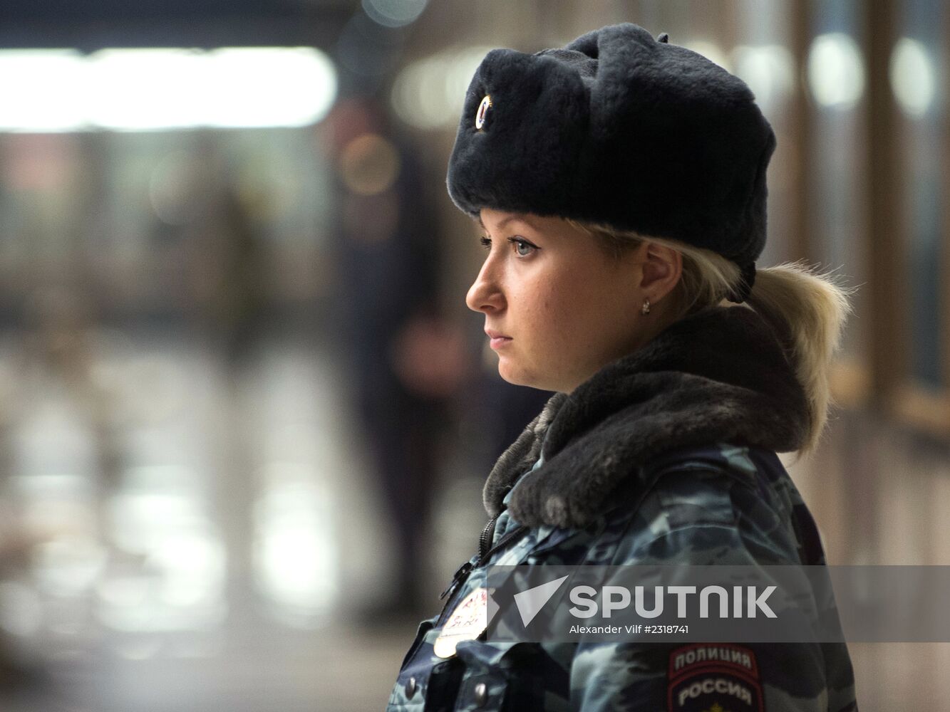 Opening of exhibition dedicated to Moscow Police on Vystavochnaya metro station