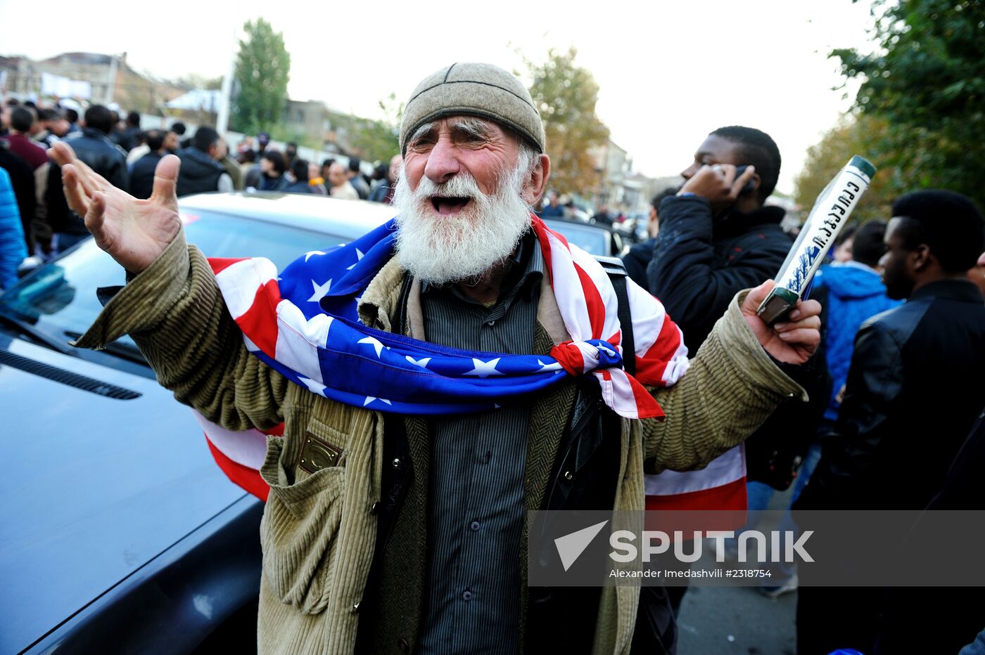 People line for Georgian citizenship in Tbilisi