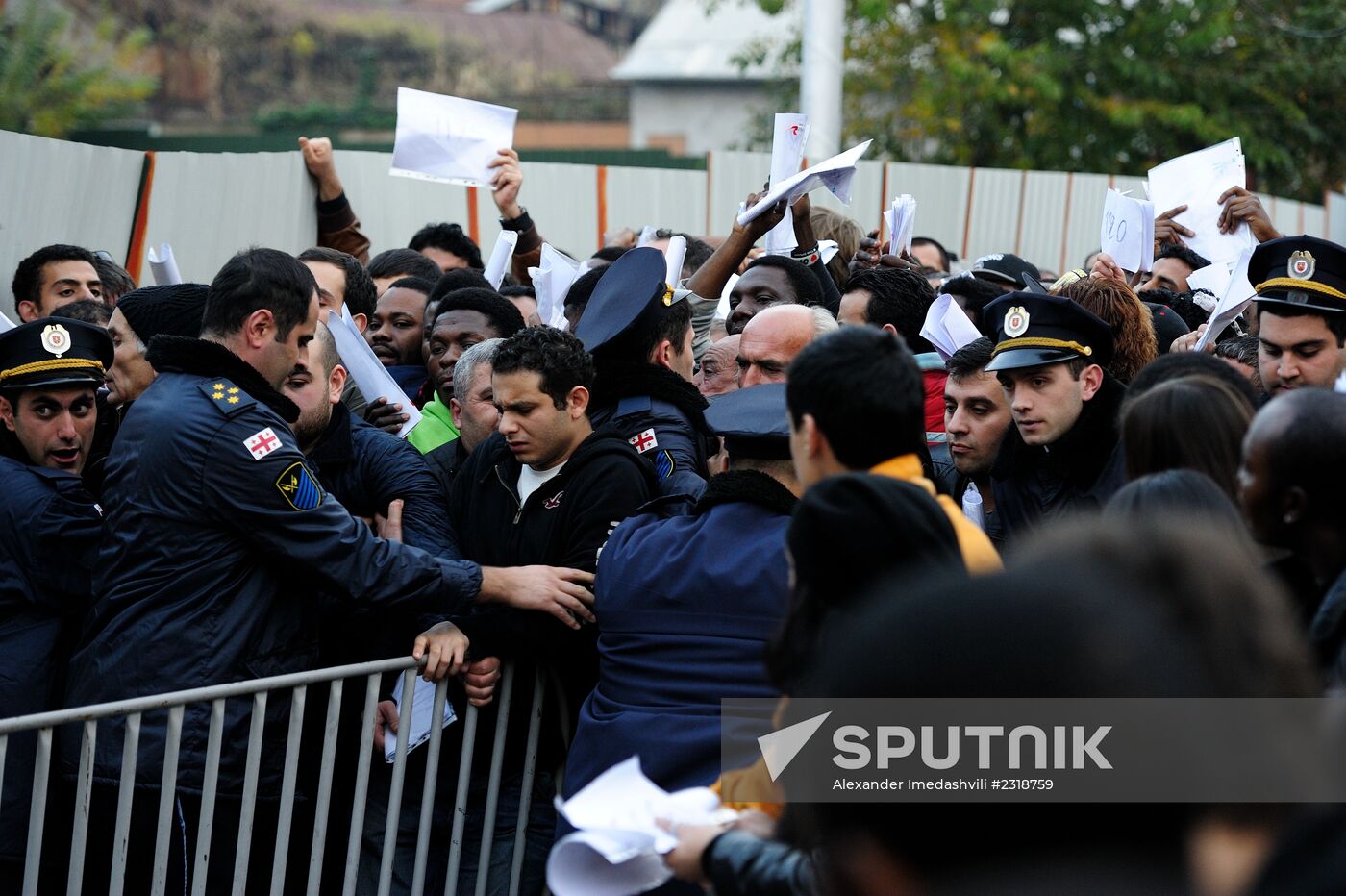 People line for Georgian citizenship in Tbilisi