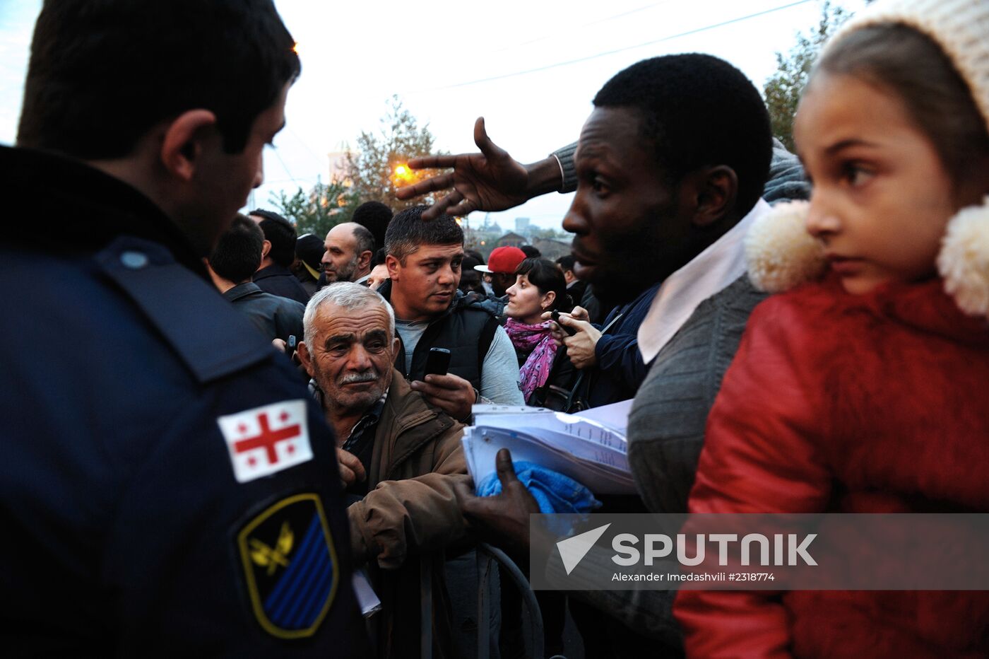 People line for Georgian citizenship in Tbilisi